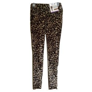 Women’s Size Small Seven7  Leggings Velour Pull On Elastic Waist Cheetah Print